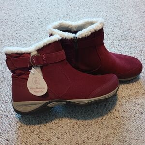 Easy Spirit! New!Women's Water Resistant Red Ankle Boots Size 11